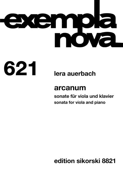 Arcanum : Sonata For Viola and Piano (2013).