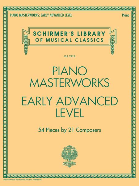 Piano Masterworks : Early Advanced Level.