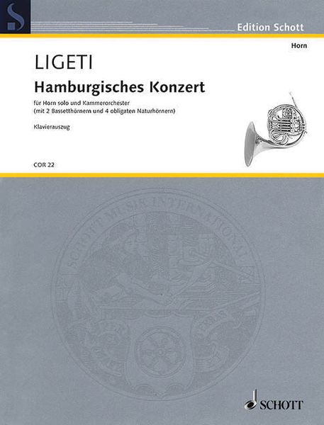 Hamburgisches Konzert : Für Horn Solo und Kammerorchester - Piano reduction.