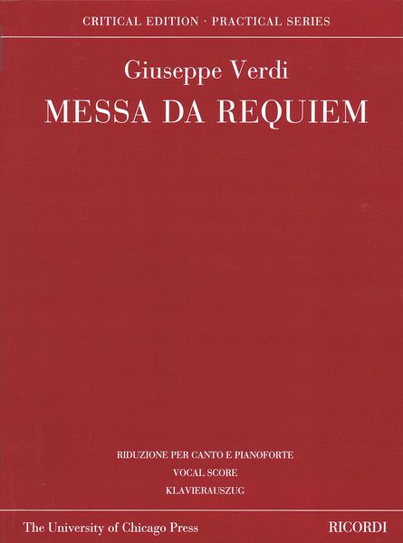 Messa Da Requiem : Riduzione Per Canto E Pianoforte.