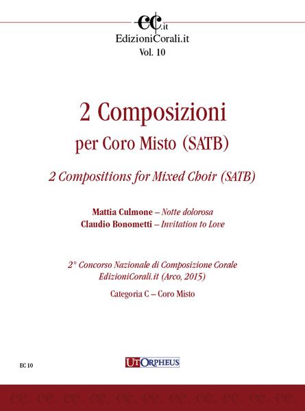 2 Composizioni Per Coro Misto (SATB).
