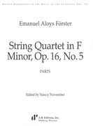 String Quartet In F Minor, Op. 16, No. 5 / edited by Nancy November.