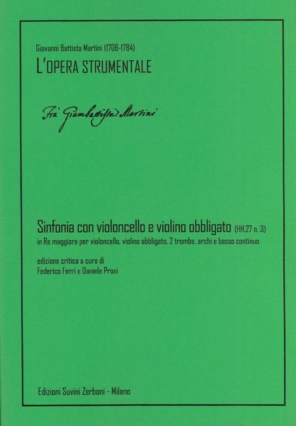 Sinfonia Con Violoncello E Violino Obbligato (Hh.27 N.3) In Re Maggiore.