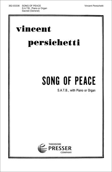Song of Peace, Opus 82a : For SATB With Piano Or Organ.