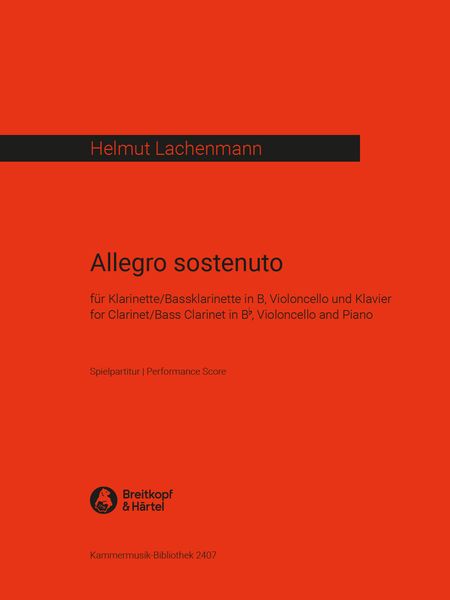 Allegro Sostenuto : Musik Für Klarinette (Auch Basskl.), Cello, und Piano (1986-88).