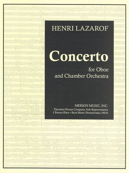 Concerto : For Oboe And Chamber Orchestra (1995).