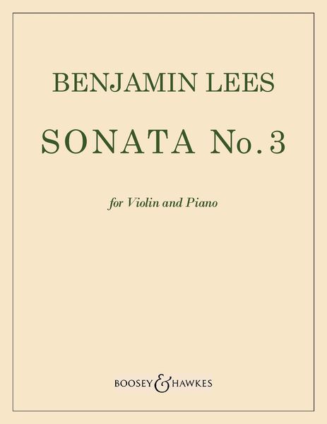 Sonata No. 3 : For Violin and Piano (1989).
