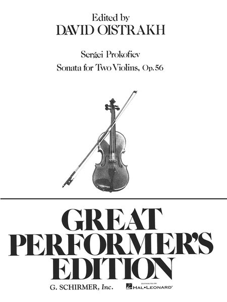 Sonata, Op. 56 : For Two Unaccompanied Violins / edited by David Oistrakh.