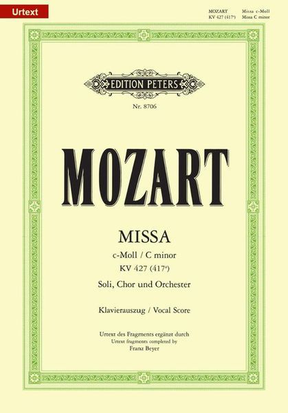 Missa K. 427 : Für Soli, Chor und Orchester - Klavierauszug.