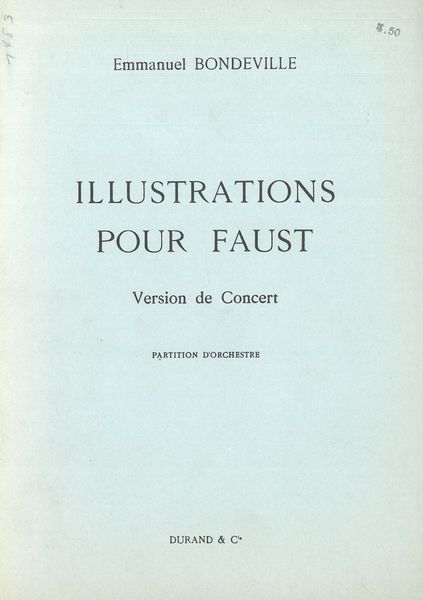 Illustrations Pour Faust : Version De Concert.