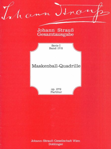Maskenball-Quadrille. Un Ballo In Maschera Op. 272 / (Rudolf H. Fuehrer).