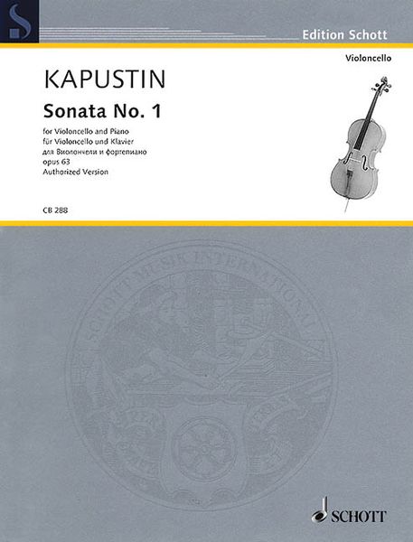 Sonata No. 1, Op. 63 : For Violoncello and Piano - Authorized Edition.
