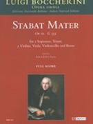 Stabat Mater, Op. 61 G 532 : For 2 Sopranos, Tenor, 2 Violins, Viola, Cello & Basso / Ed. Luca Sala.
