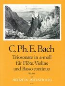 Trio In A-Moll (Wq 148) : For Flute, Violin, and Basso Continuo.