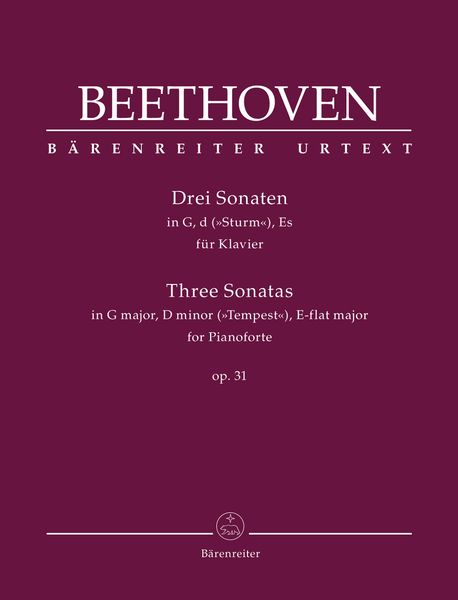Drei Sonaten, Op. 31 : Für Klavier / edited by Jonathan Del Mar.