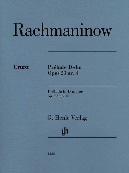 Prélude D-Dur, Op. 23 Nr. 4 : For Piano / edited by Dominik Rahmer.