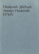 Hindemith - Jahrbuch, 1974/IV.
