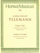 Sonata In F Major : For Treble Recorder, Oboe (Violin) and Basso Continuo.