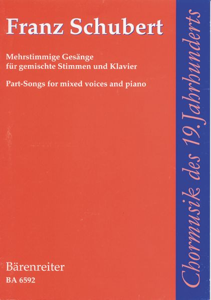 Part Songs : For Mixed Voices and Piano / edited by Dietrich Berke.