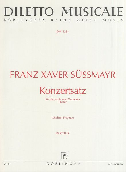 Konzertsatz : Für Klarinette und Orchester D-Dur.