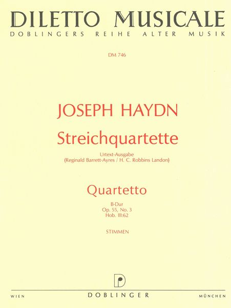 Streichquartett B-Dur Hob. III:62 Op. 55/3.