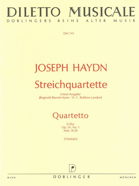 Streichquartett G-Dur Op. 54/1 Hob. III:58.