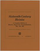 Sixteenth-Century Bicinia: A Complete Edition Of Munich, Bayerische Staatsbibliothek, Mus. MS. 260.