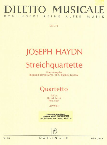 Streichquartett In Es-Dur Hob. III:64 Op. 64/4.