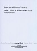 Three Canons In Homage To Galileus : For Piano Or Percussion.