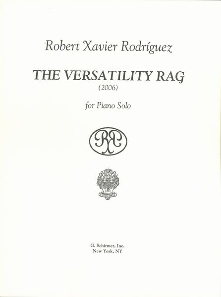 The Versatility Rag : For Piano Solo (2006).