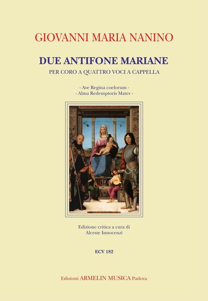 Due Antifone Mariane : Per Coro A 4 Voci A Cappella / edited by Alceste Innocenzi.