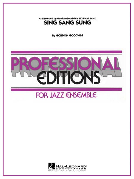 Sing Sang Sung : For Jazz Ensemble.