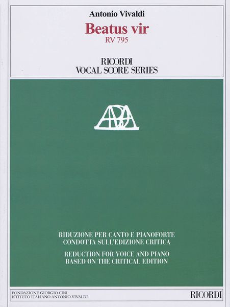 Beatus Vir, RV 795 / edited by Michael Talbot.
