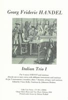 Italian Trio 1 : For 3 Voices Ssb/SST and Continuo / edited by Vince Kelly.
