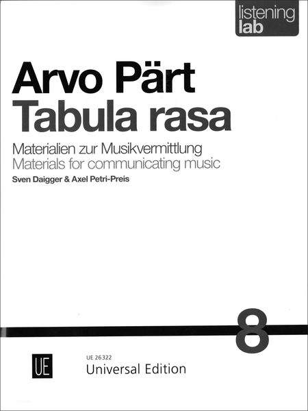 Arvo Pärt : Tabula Rasa - Materials For Communicating Music.