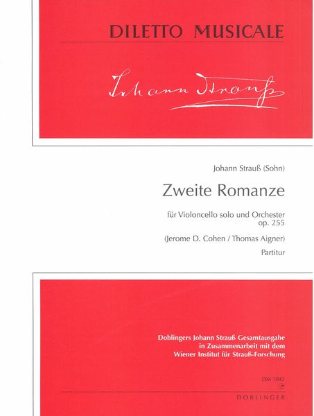 Zweite Romanze Für Violoncello Solo und Orchester Op.255.