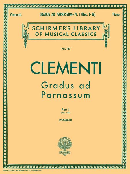 Gradus Ad Parnassum, Book 1 : For Piano / Arranger: Max Vogrich.