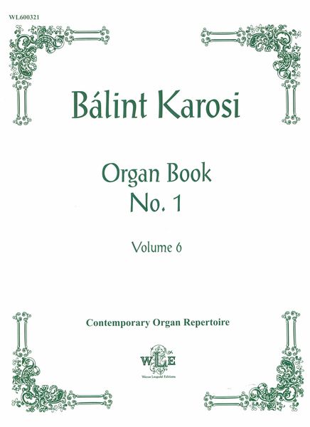 Organ Book No. 1.