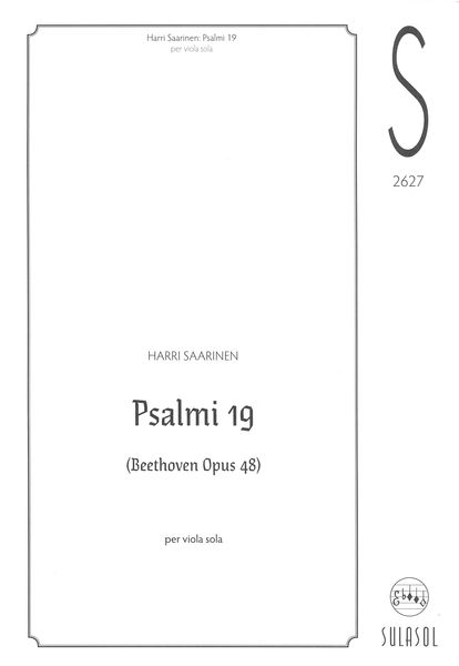 Psalmi 19 (Beethoven Opus 48) : Per Viola Sola (2019).