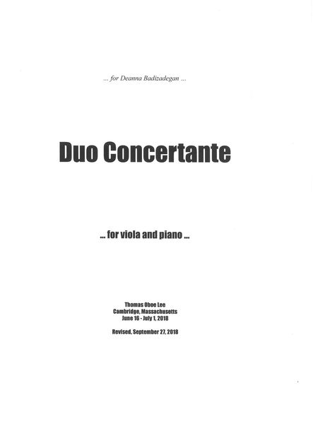 Duo Concertante : For Viola and Piano (2018).
