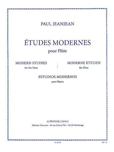 Etudes Modernes : Pour Flute.