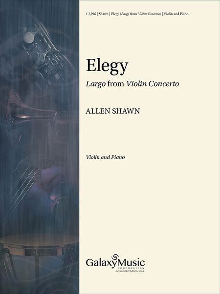 Elegy - Largo From Violin Concerto : For Violin and Piano.
