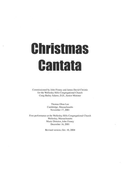 Christmas Cantata : (2001).