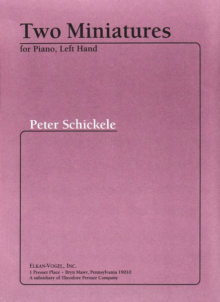 Two Miniatures : For Piano, Left Hand.