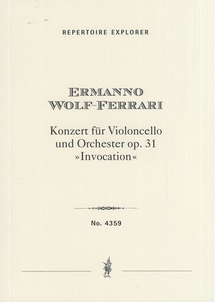 Concerto, Op. 31 : Per Violoncello Solo E Orchestra (Invocazione).