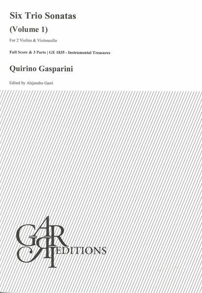 Six Trio Sonatas, Vol. 1 : For 2 Violins and Violoncello / edited by Alejandro Garri.