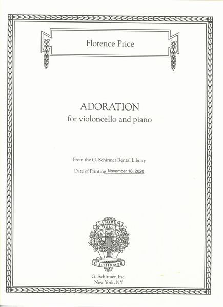 Adoration : For Violoncello and Piano.
