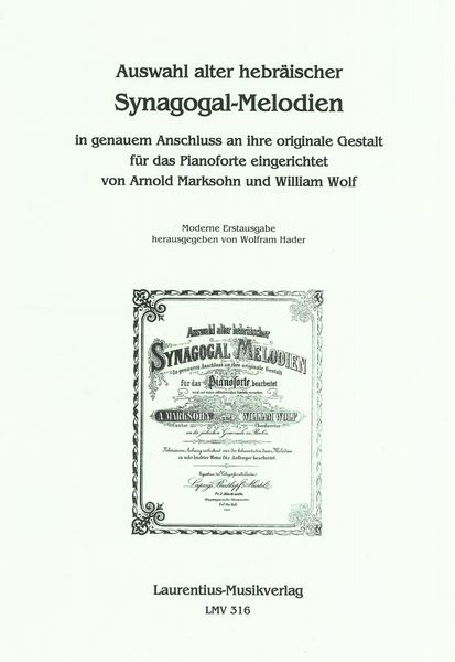 Auswahl Alter Hebräischer Synagogal-Melodien : Für Das Pianoforte.