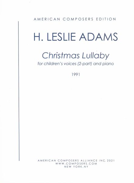 Christmas Lullaby : For Children's Voices (2-Part) and Piano (1991).