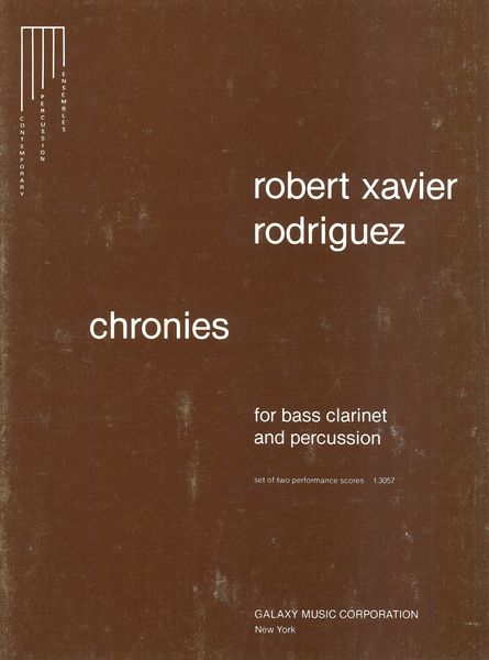 Chronies : For Bass Clarinet and Percussion (1981).